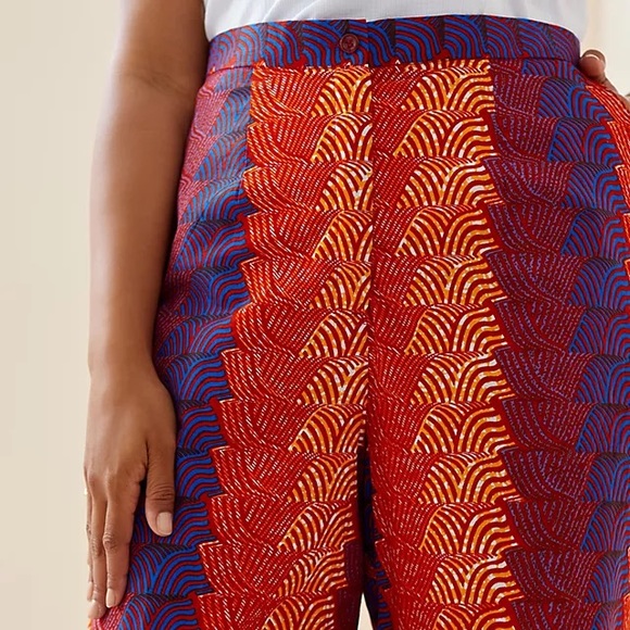 Anthropologie SIKA Abstract-Print Wide-Leg Trousers 4 NWT Anthro - Picture 3 of 4